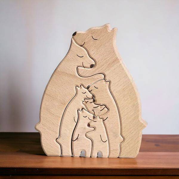 (7) Family Bears v1 - Wooden Treasures